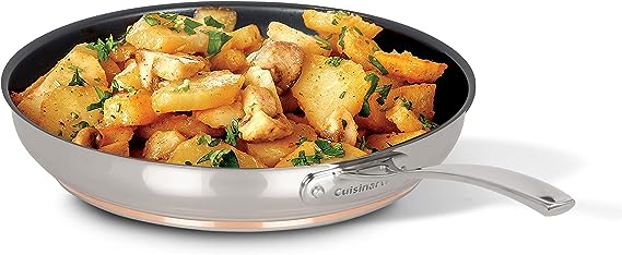 Cuisinart - 12" Non Stick Copper Band Skillet (No Helper) - 89FB22-30NSC