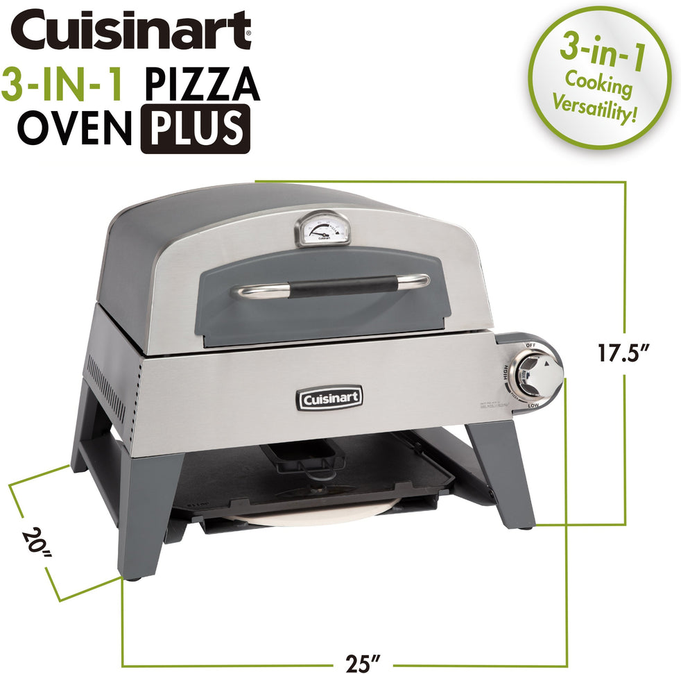 Cuisinart - 13" 3-In-1 Grill/Griddle Pizza Oven - CGG-403-C