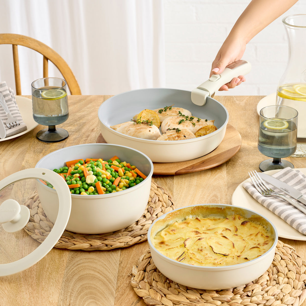 Cuisinart - 13 PC Non-Stick Detachable Handle Cookware Set - D53C-13BGC