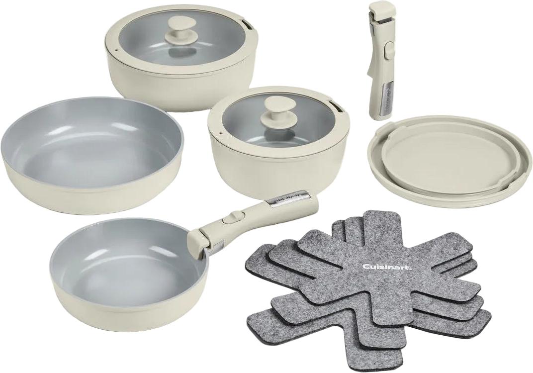 Cuisinart - 13 PC Non-Stick Detachable Handle Cookware Set - D53C-13BGC