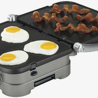 Cuisinart - 13.5" Griddler 5-in-1 Stainless Steel Multi-Function Panini Grill - CGR-4NASC