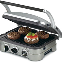 Cuisinart - 13.5" Griddler 5-in-1 Stainless Steel Multi-Function Panini Grill - CGR-4NASC