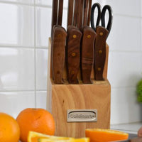 Cuisinart - 14 PC Triple Rivet Walnut Knife Block Set - C55W-14 pcBC