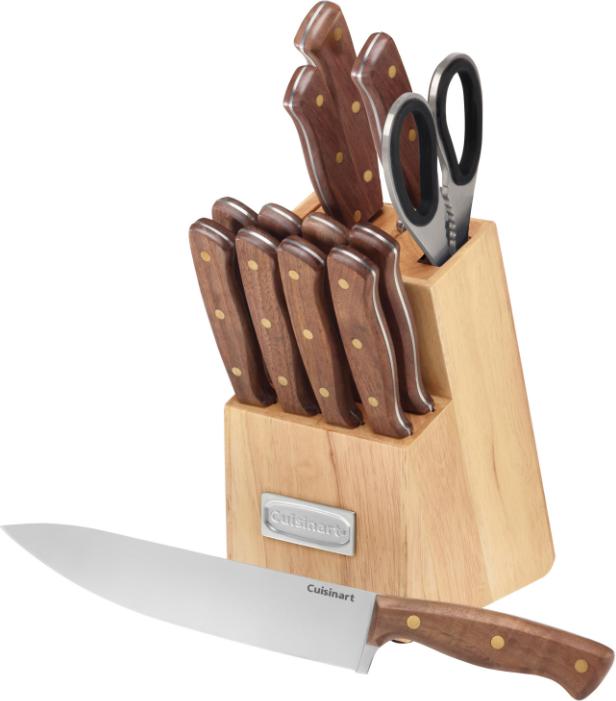 Cuisinart - 14 PC Triple Rivet Walnut Knife Block Set - C55W-14 pcBC