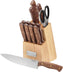 Cuisinart - 14 PC Triple Rivet Walnut Knife Block Set - C55W-14 pcBC