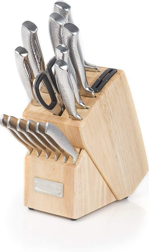 Cuisinart - 15 PC Vintage Collection Hand-Hammered Stainless Steel Knife Block Set - SSC-15HHC