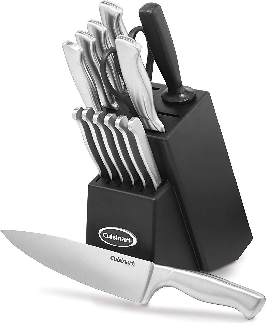 Cuisinart - 15 PC Classic Stainless Steel Knife Block Set - SSC-15C