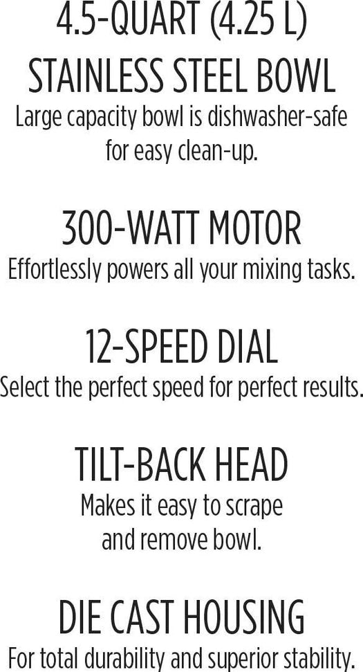 Cuisinart - 4.25 L Precision Master Petite Stand Mixer Black (4.5 QT) - SM-48BKC