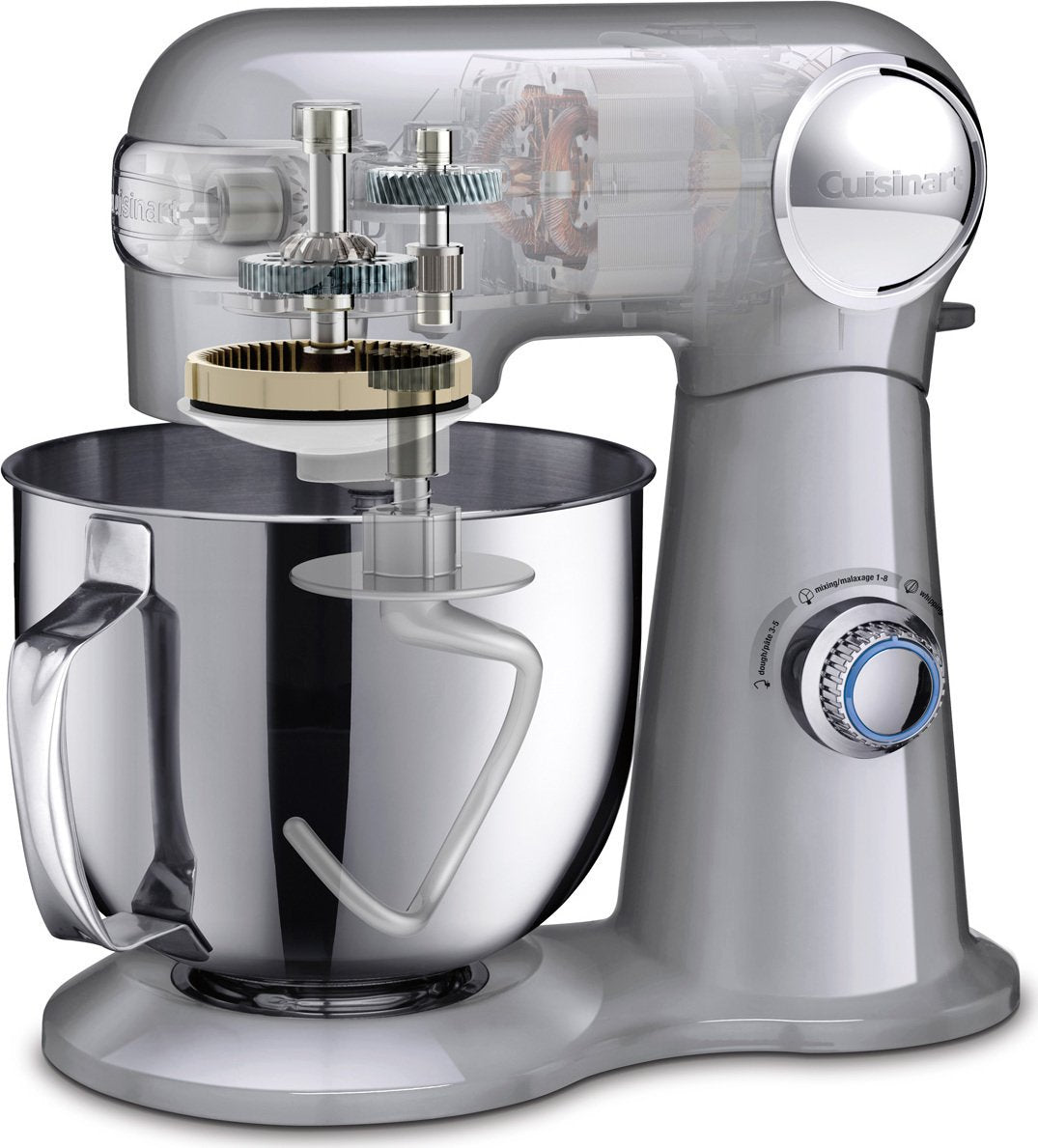 Cuisinart - 5.2 L Precision Master Silver Stand Mixer (5.5 QT) - SM-50BCC