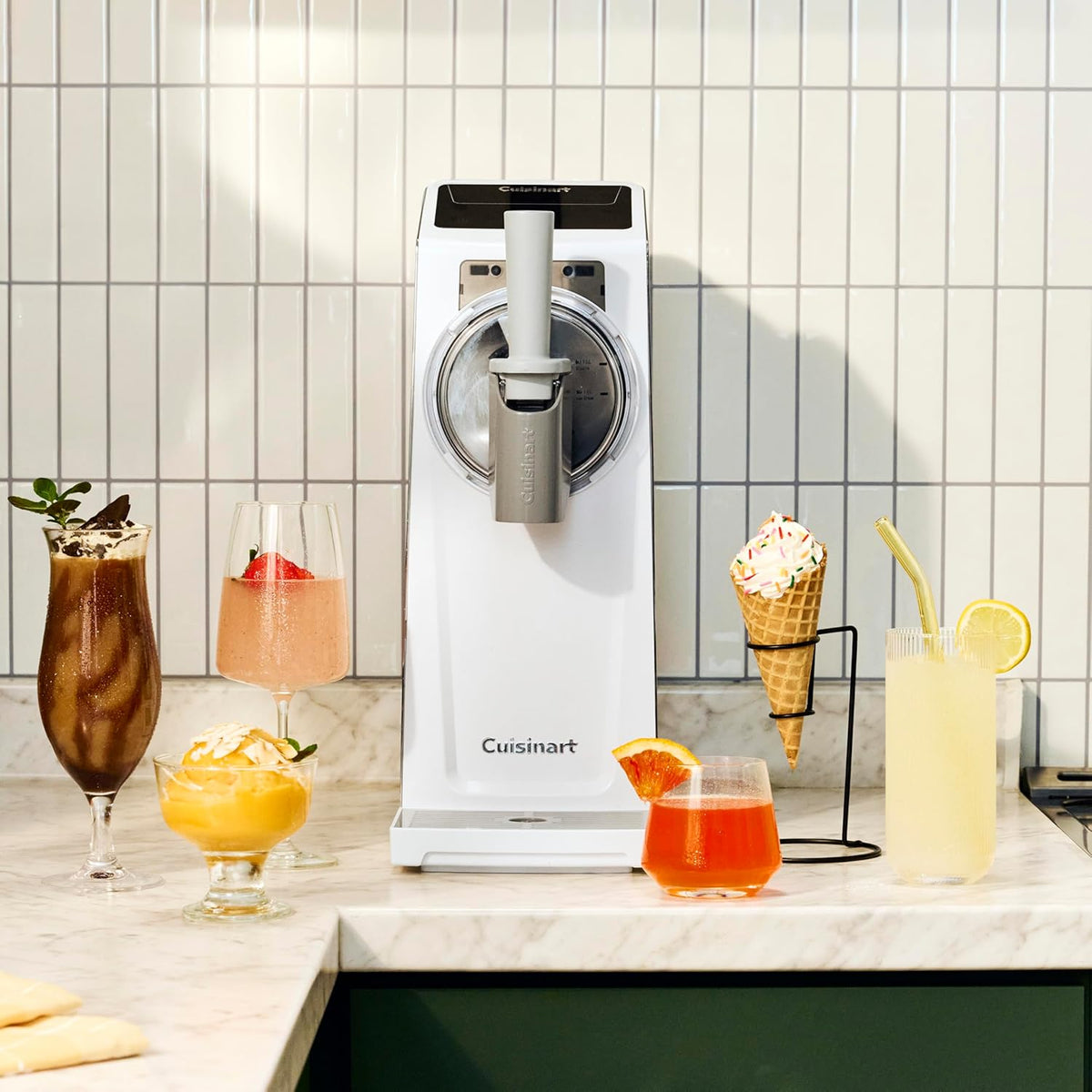 Cuisinart - 6-in-1 Slushy & Soft-Serve Maker/Ice Cream Maker Machine - ICE-200C