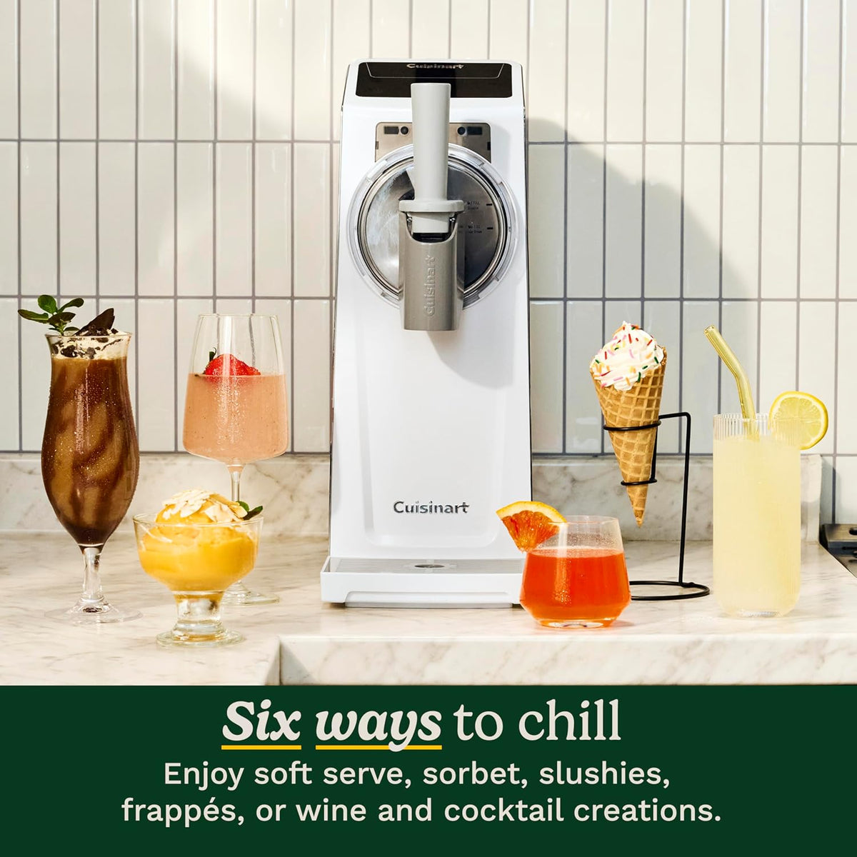 Cuisinart - 6-in-1 Slushy & Soft-Serve Maker/Ice Cream Maker Machine - ICE-200C