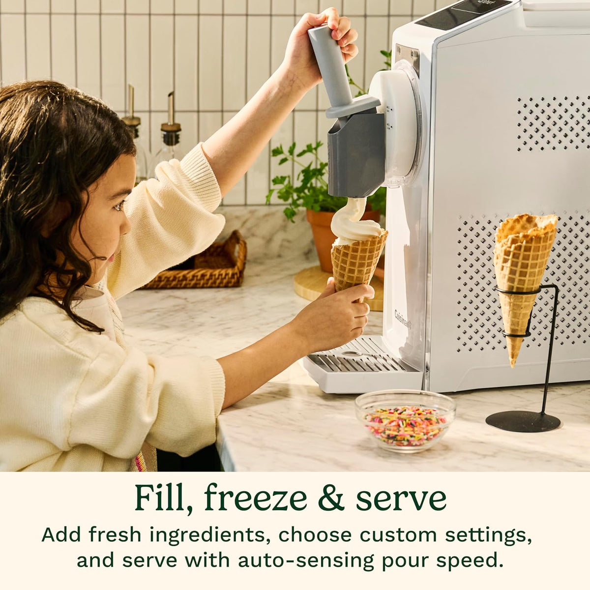 Cuisinart - 6-in-1 Slushy & Soft-Serve Maker/Ice Cream Maker Machine - ICE-200C