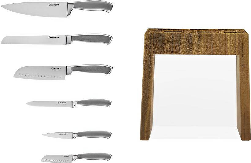 Cuisinart - 7 PC Acacia Knife Block Set - SSC-7 pc