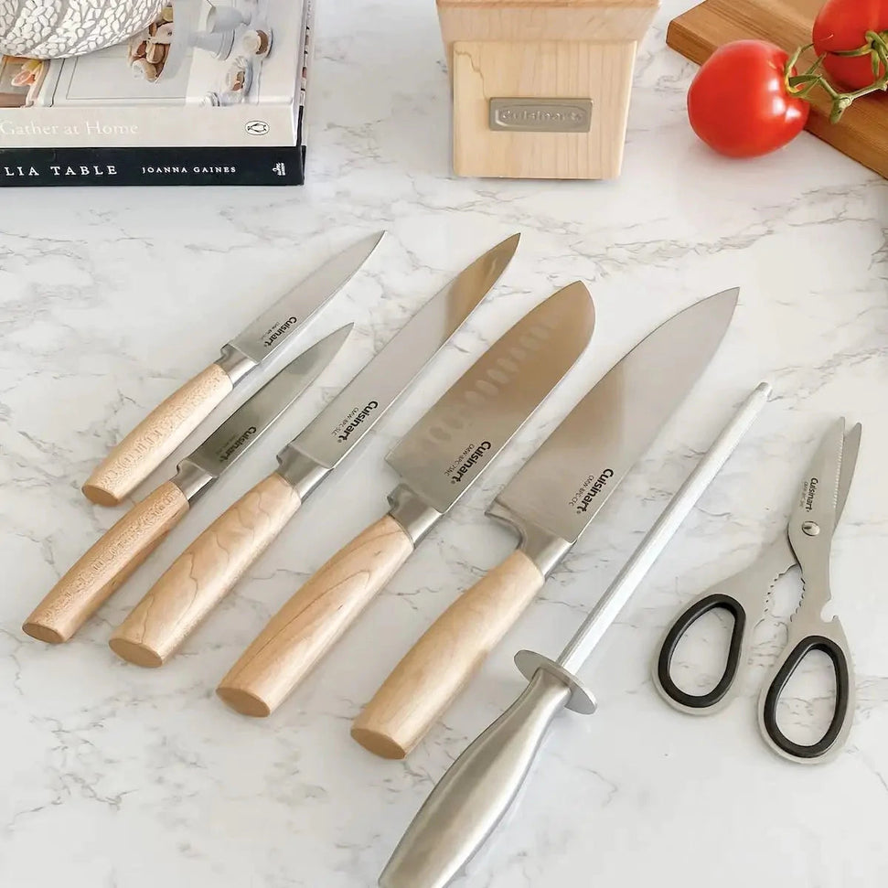 Cuisinart - 8 PC Canadian Maple Wood Knife Block Set - CMW-8 pc