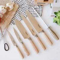 Cuisinart - 8 PC Canadian Maple Wood Knife Block Set - CMW-8 pc