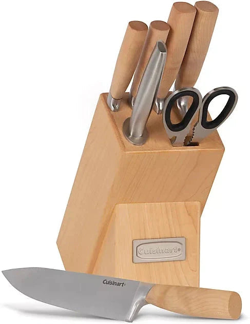 Cuisinart - 8 PC Canadian Maple Wood Knife Block Set - CMW-8 pc