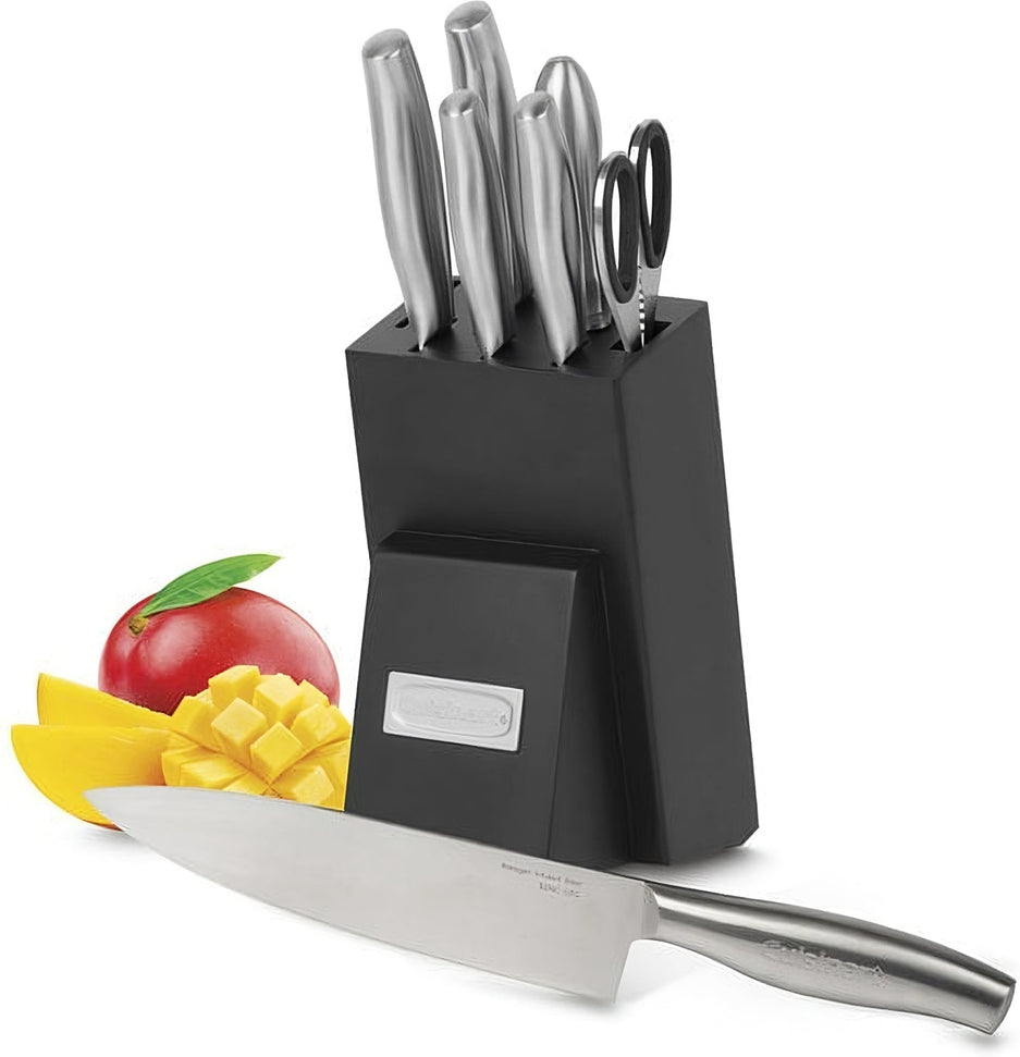 Cuisinart - 8 PC Nitrogen Infused Stainless Steel Knife Block Set - SSNC-8C