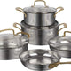 Cuisinart - 9 PC Metal Expressions Stainless Steel Cookware Set - 71-9BGDC