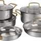 Cuisinart - 9 PC Metal Expressions Stainless Steel Cookware Set - 71-9BGDC