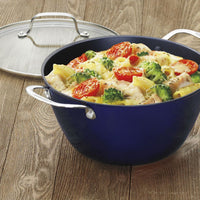 Cuisinart - Blue Dutch Oven With Cover - CIL32-22BBC