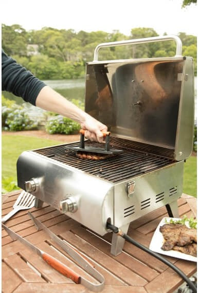 Cuisinart - Chef’S Style 2 Burner Stainless Steel Professional Tabletop Gas Grill - CGG-306-C