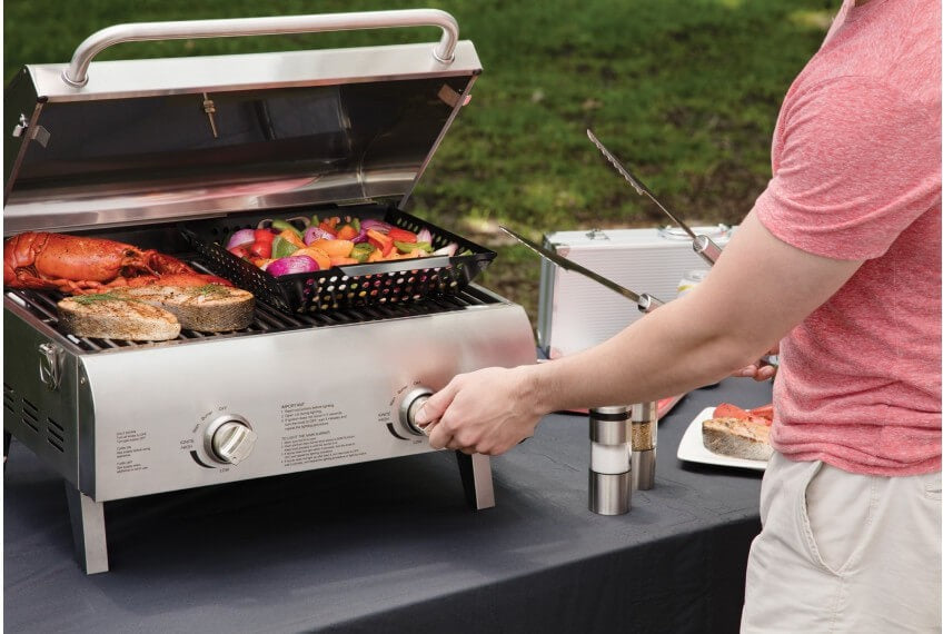 Cuisinart - Chef’S Style 2 Burner Stainless Steel Professional Tabletop Gas Grill - CGG-306-C