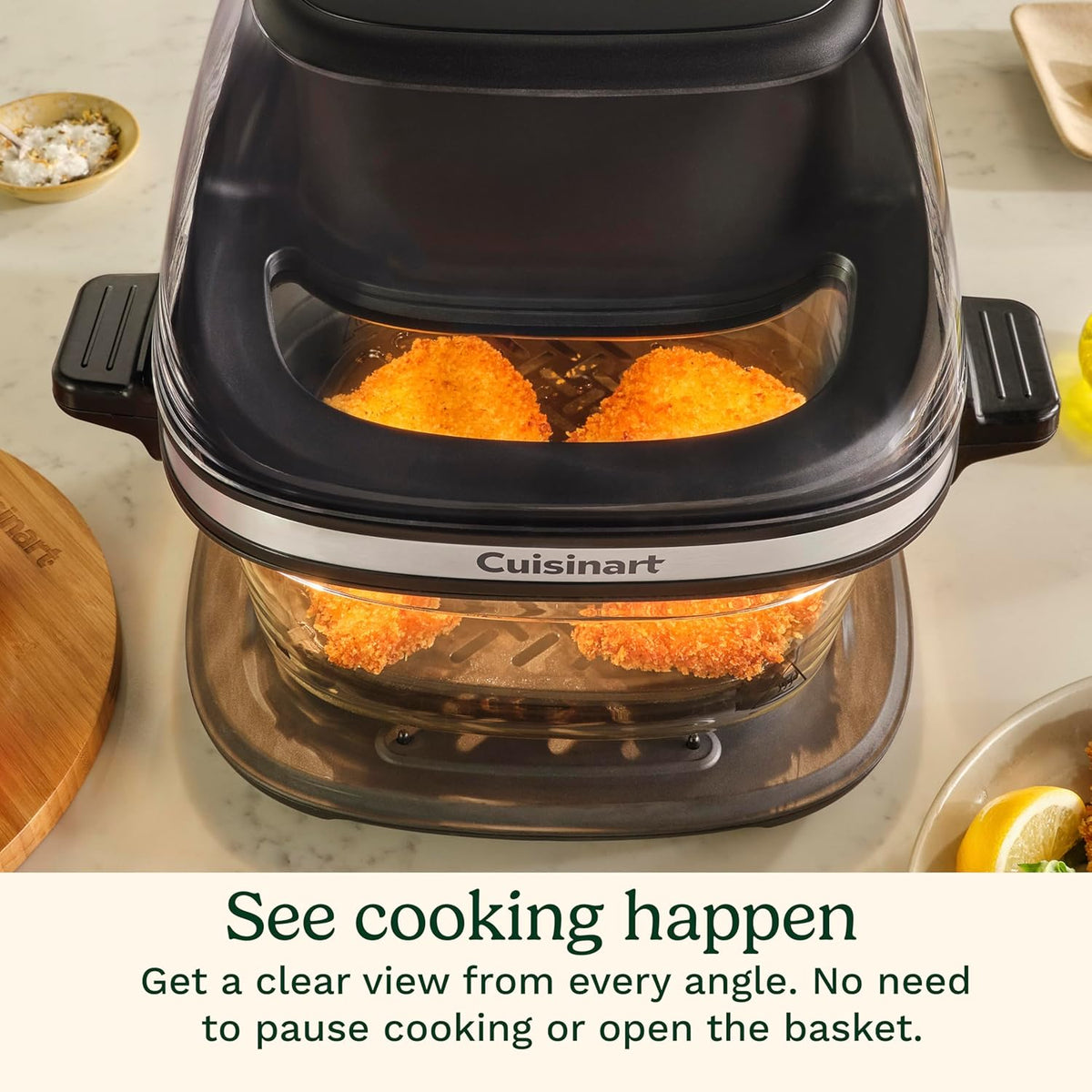 Cuisinart - ClearView 4 Qt Glass Basket Air Fryer - AFC-4C