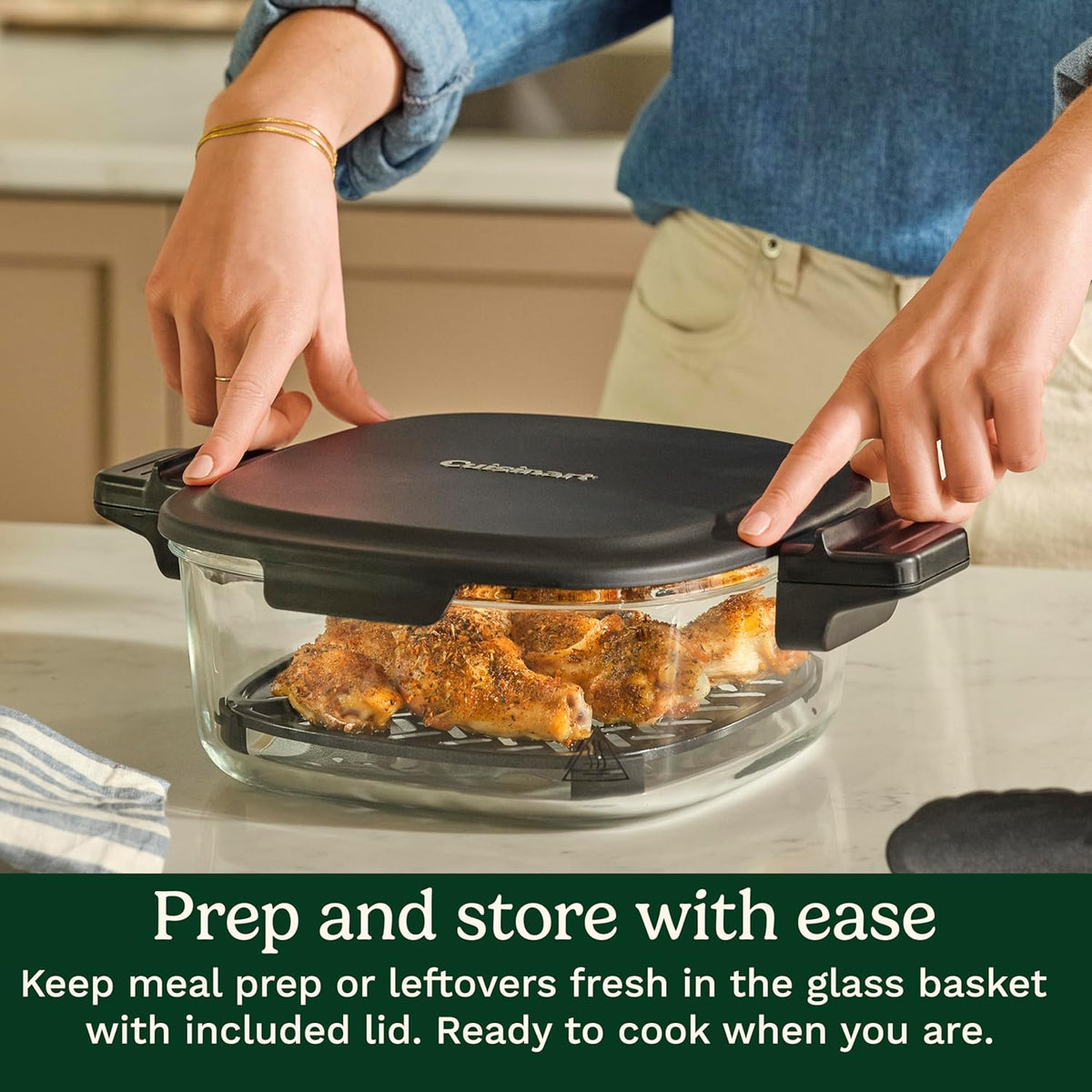 Cuisinart - ClearView 4 Qt Glass Basket Air Fryer - AFC-4C