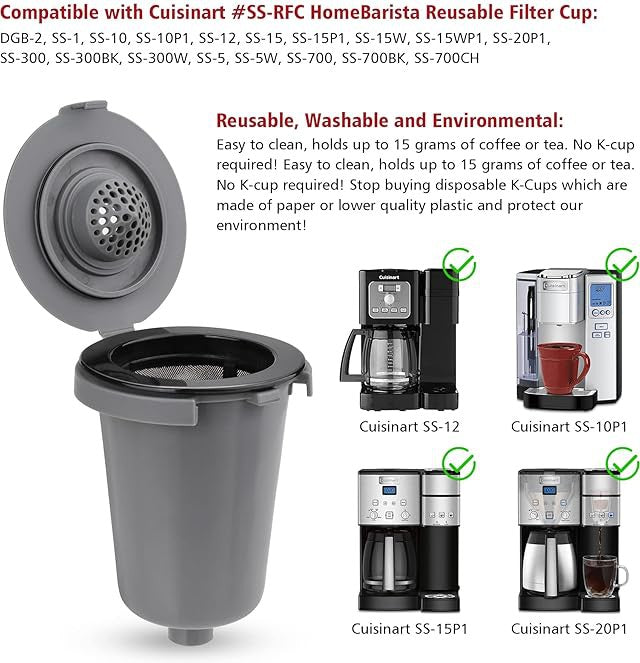 Cuisinart - HomeBarista Reusable Filter Cup - SS-RFCC