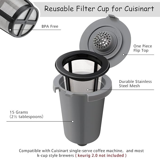 Cuisinart - HomeBarista Reusable Filter Cup - SS-RFCC