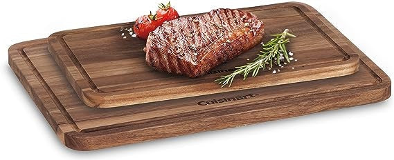 Cuisinart - Pack of 2 (17"X15") (15"X10") Acacia Cutting Boards - CBAW-2PC