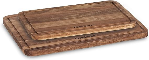 Cuisinart - Pack of 2 (17"X15") (15"X10") Acacia Cutting Boards - CBAW-2PC