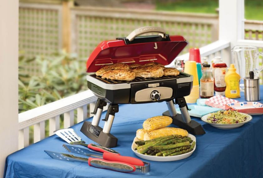 Cuisinart - Red Petite Gourmet Portable Tabletop Gas Grill - CCG-180T-C