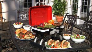 Cuisinart - Red Petite Gourmet Portable Tabletop Gas Grill - CCG-180T-C