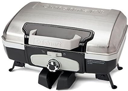 Cuisinart - Silver Petite Gourmet Portable Tabletop Gas Grill - CCG-180TS-C