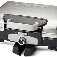 Cuisinart - Silver Petite Gourmet Portable Tabletop Gas Grill - CCG-180TS-C