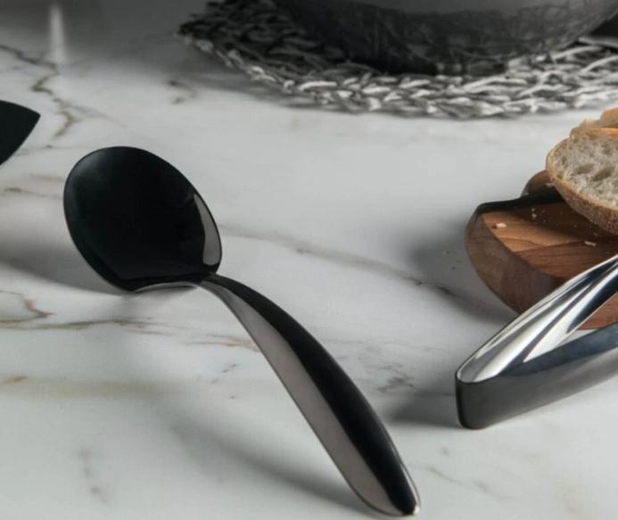Cuisipro - 10" Black Tempo Noir Mirror Finished Spoon - 7112680 - DISCONTINUED
