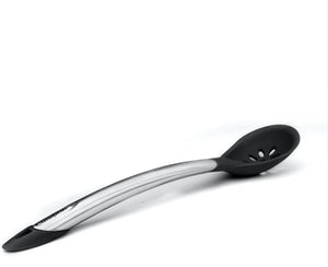 Cuisipro - 12" Black Silicone Slotted Spoon (30.5 cm) - 711250802