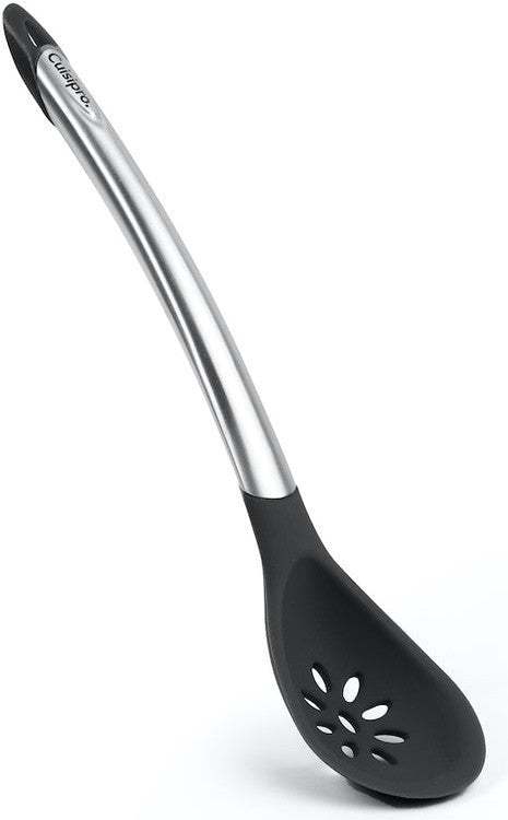 Cuisipro - 12" Black Silicone Slotted Spoon (30.5 cm) - 711250802