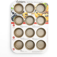 Cuisipro - 12-Cup Carbon Steel Muffin Pan - 746272
