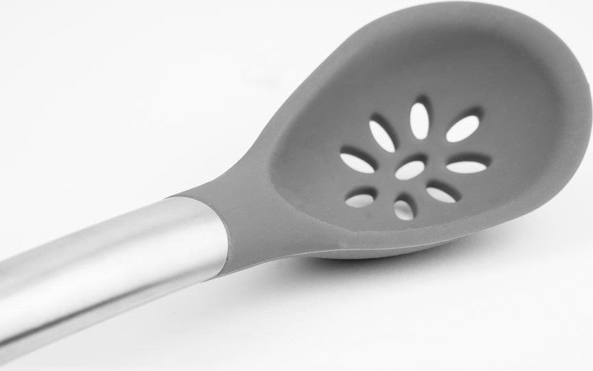 Cuisipro - 12" Grey Silicone Slotted Spoon (30.5 cm) - 711250809