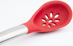 Cuisipro - 12" Red Silicone Slotted Spoon (30.5 cm) - 7112508L