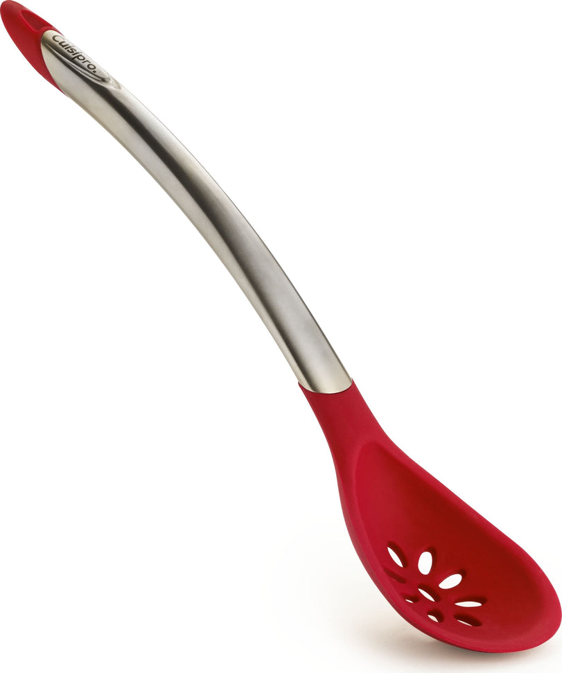 Cuisipro - 12" Red Silicone Slotted Spoon (30.5 cm) - 7112508L