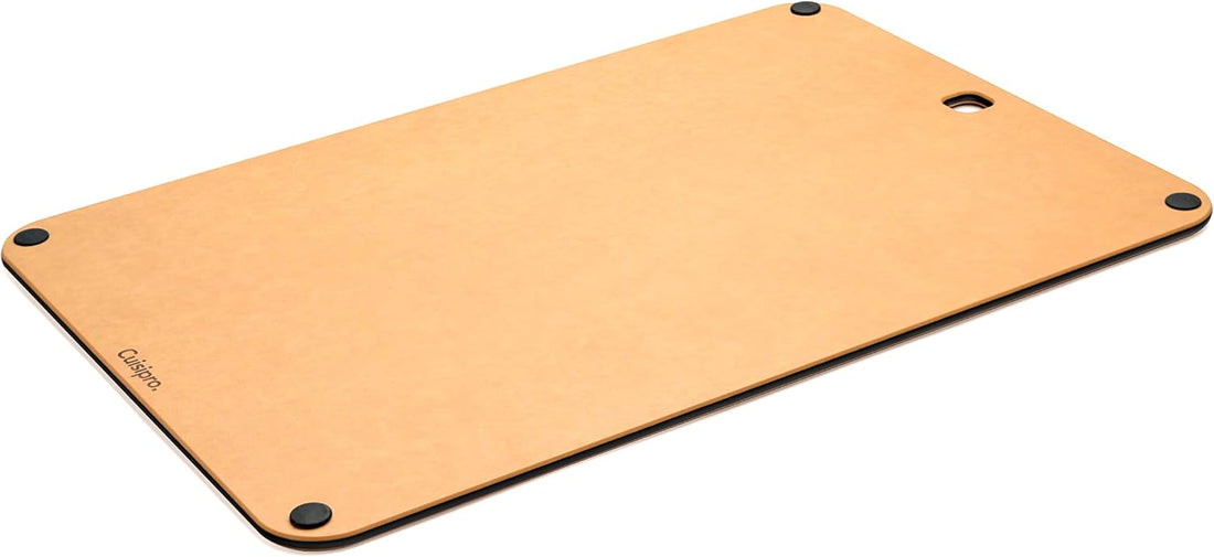 Cuisipro - 12" x 9" Natural/Slate Fibre Wood Silicone Feet Cutting Board - 74791700