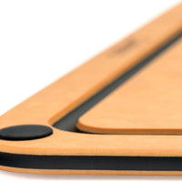 Cuisipro - 12" x 9" Natural/Slate Fibre Wood Silicone Feet Cutting Board - 74791700