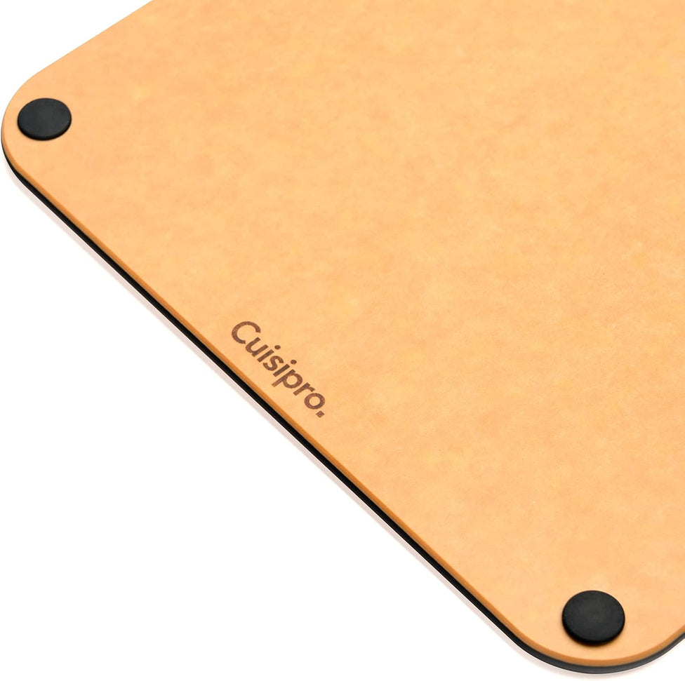 Cuisipro - 12" x 9" Natural/Slate Fibre Wood Silicone Feet Cutting Board - 74791700