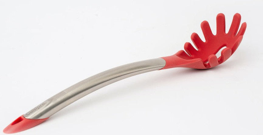 Cuisipro - 12.25" Red Slotted Silicone Spaghetti Server (31 cm) - 7112512L