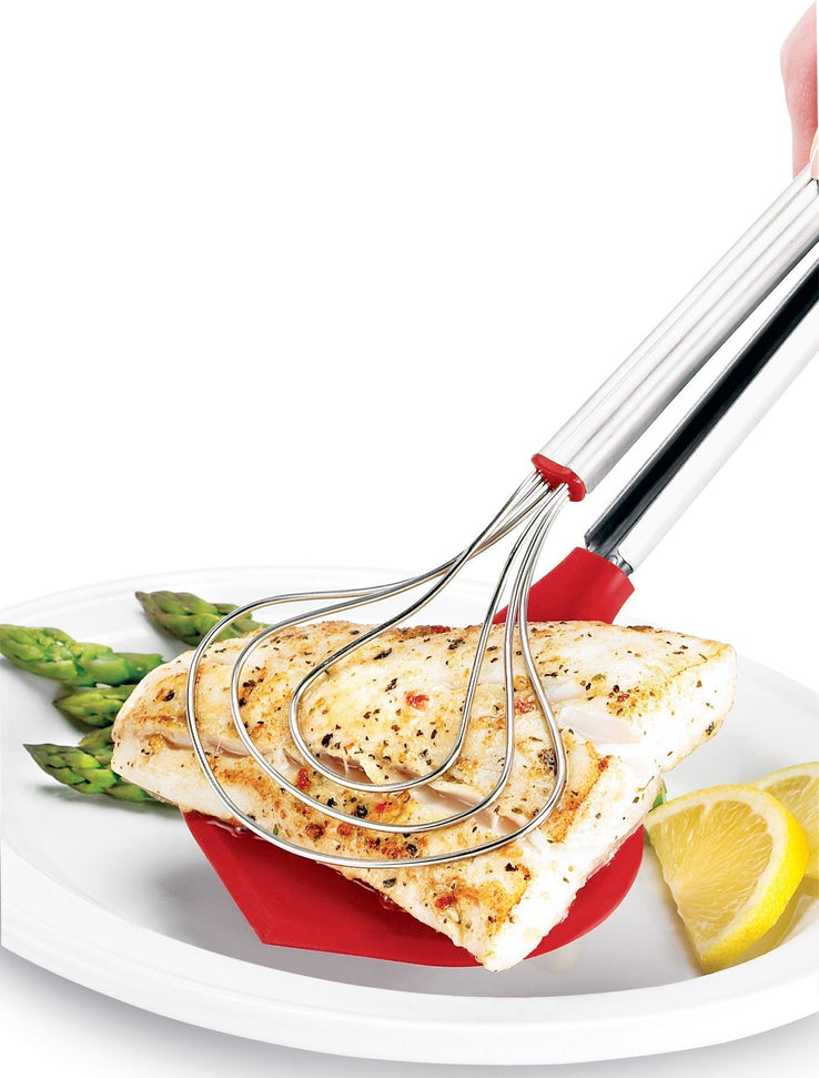 Cuisipro - 13" Red Silicone Fish Tongs - 74717405