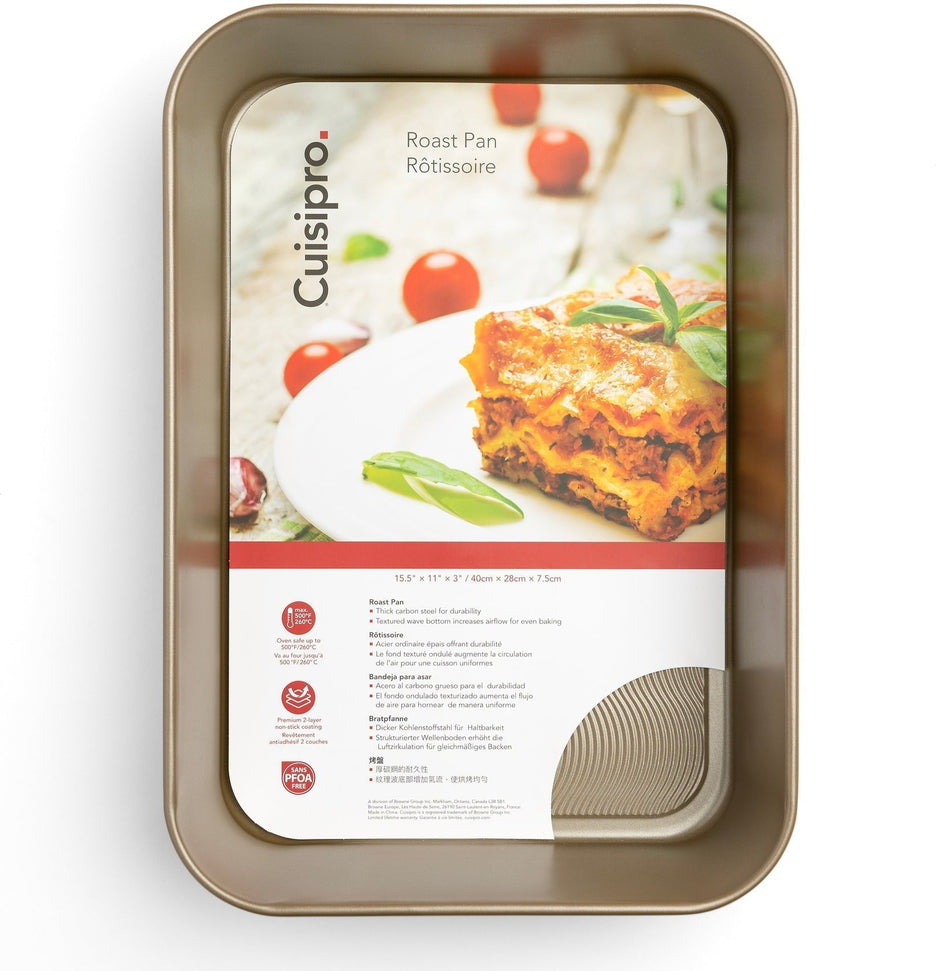 Cuisipro - 15.5" Carbon Steel Roasting Pan - 746281