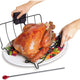 Cuisipro - 16" Stainless Steel Black Non-Stick Roast and Serve Roasting Rack - 746780